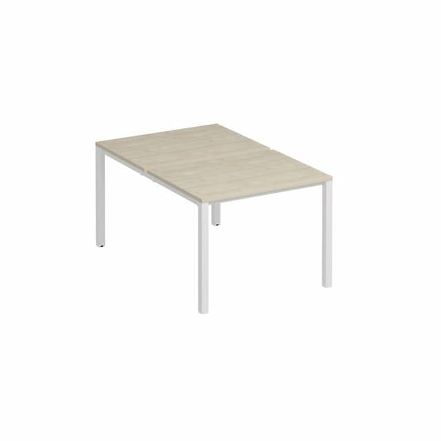 Рабочая станция на металлокаркасе Юнитекс Комфорт КФ (2х100) (100x154x75) К.Б1 1143 ДШ дуб шамони / белый