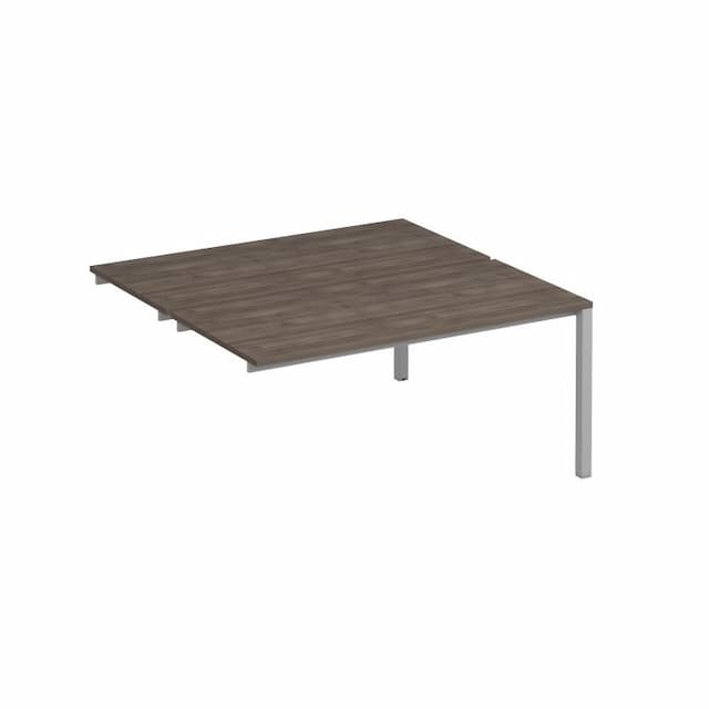 Секция стола рабочей станции на металлокаркасе Юнитекс Комфорт КФ (2х160) К.С1 1146-1 ШТ дуб шамони темный / серый