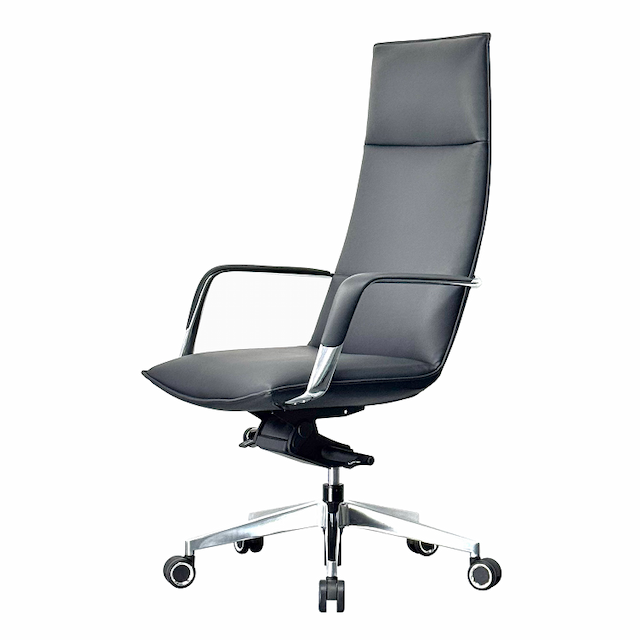 Кресло офисное Norden Parker HD-2216H (черная экокожа/алюминиевая база)