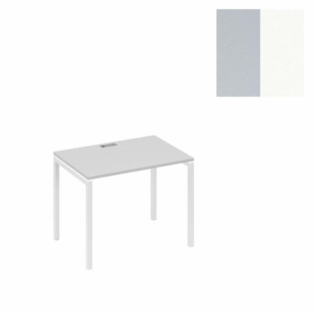 Стол письменный Юнитекс А4 на металлокаркасе DUE А4 Б2 012 СЕ (100x70x75) серый/металлокаркас белый