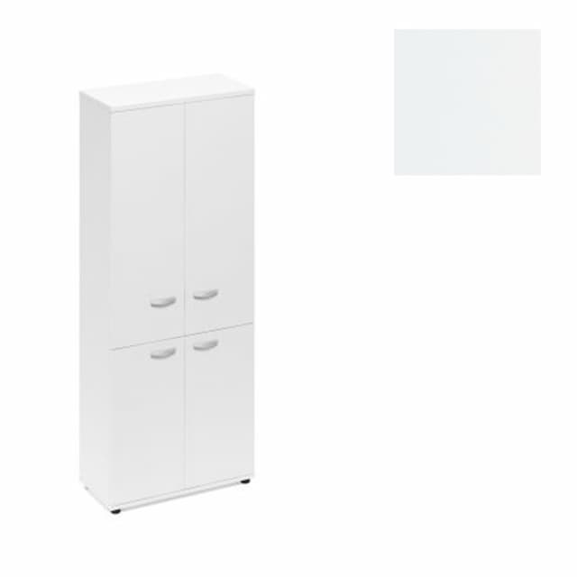 Шкаф для документов закрытый 4-х дверный Юнитекс А4 (78x36.4x193) А4 9373 БП белый премиум