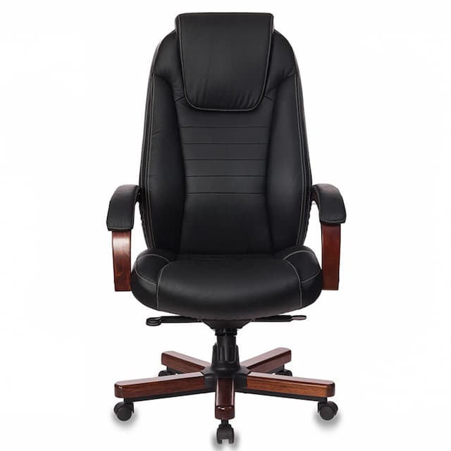 Кресло руководителя Бюрократ T-9923WALNUT черный кожа крестов. металл/дерево