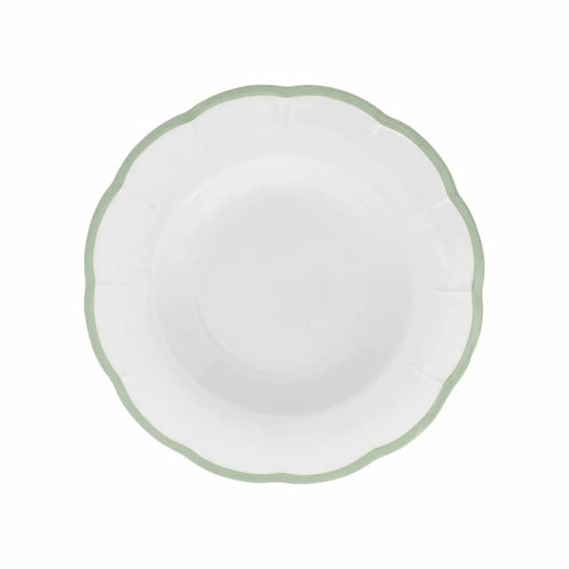 Тарелка глубокая с цветным кантом (зеленый) Ø 22,8 см Bitossi Petalo PET00106 Bordo verde