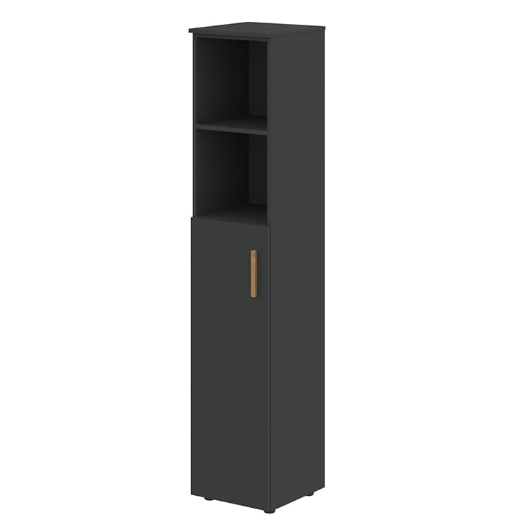 Шкаф колонка с глухой средней дверью и топом Skyland FHC 40.6(L) черный графит/черный графит 404х429х1983