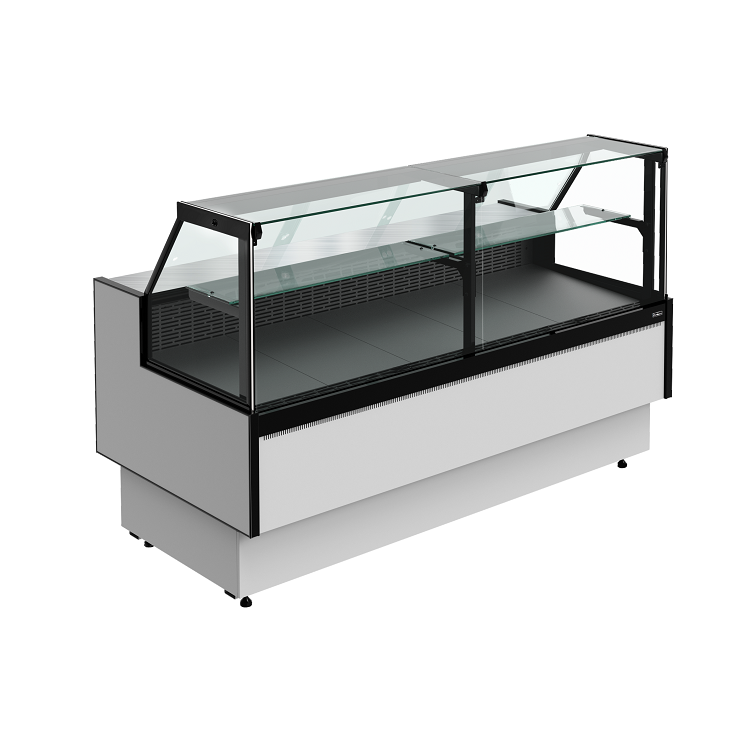 Витрина холодильная Carboma PRAIA 2 GC85 VM 1,8-1 с боковинами 9006-9005