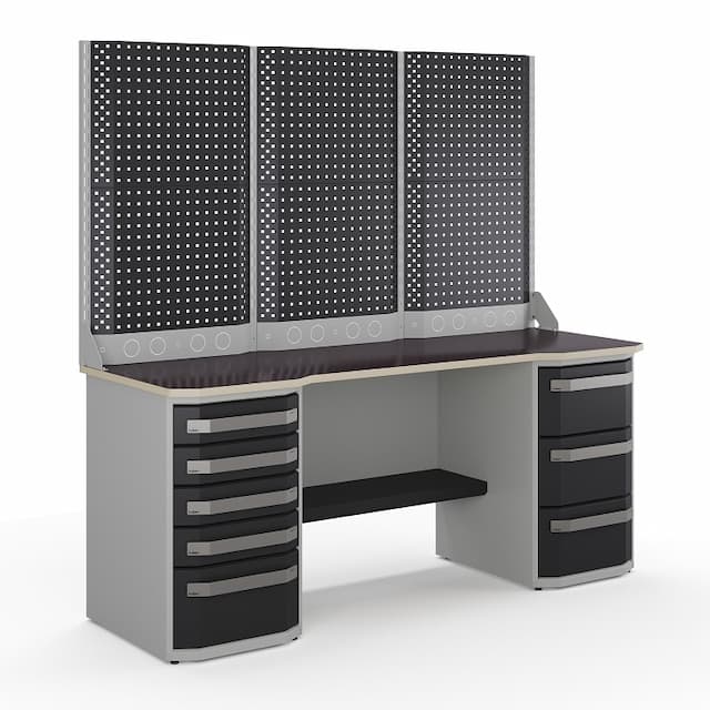 Верстак слесарный двухтумбовый Kobor Expert MW.2.41.6/P2-120/70