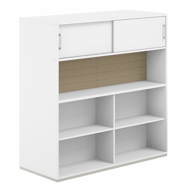 Стеллаж-комбо 1238 двухсторонний Norden Allegro AG.254.110.664.BG с антресолью и экраном тканевым высоким