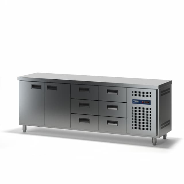 Стол холодильный ТММ СХСБ-1/2Д-6Я  (без борта) (2280х600х870)